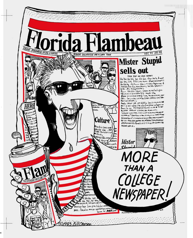 Florida Flambeau Tee design featuring Mister Stupid