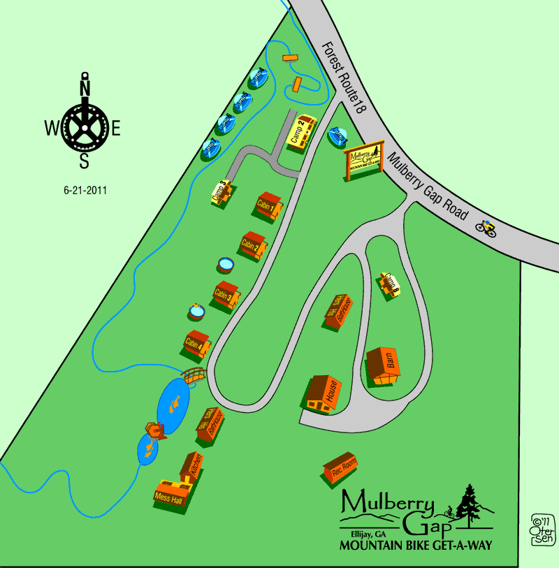 Mulberrt Gap Campground Map