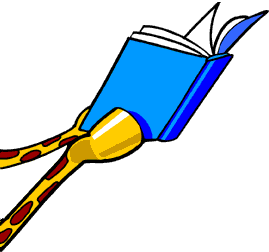 giraffe's arm and book